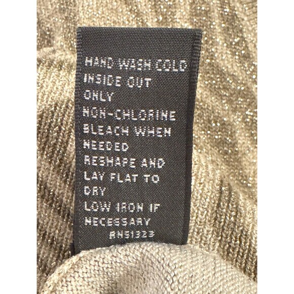 Josephine Chaus Women's Gold Sweater Cardigan Sz. XL Sparkly Holiday Button Up - Picture 8 of 10